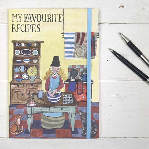 'My Favourite Recipes' Notebook gan Lizzie Spikes