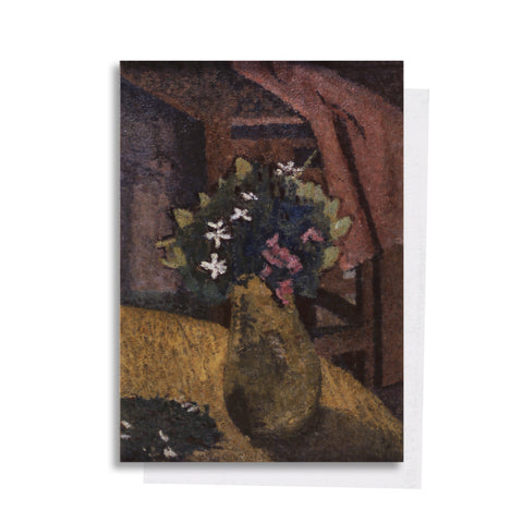 Cerdyn cyfarch 'A Vase of Flowers' gan Gwen John