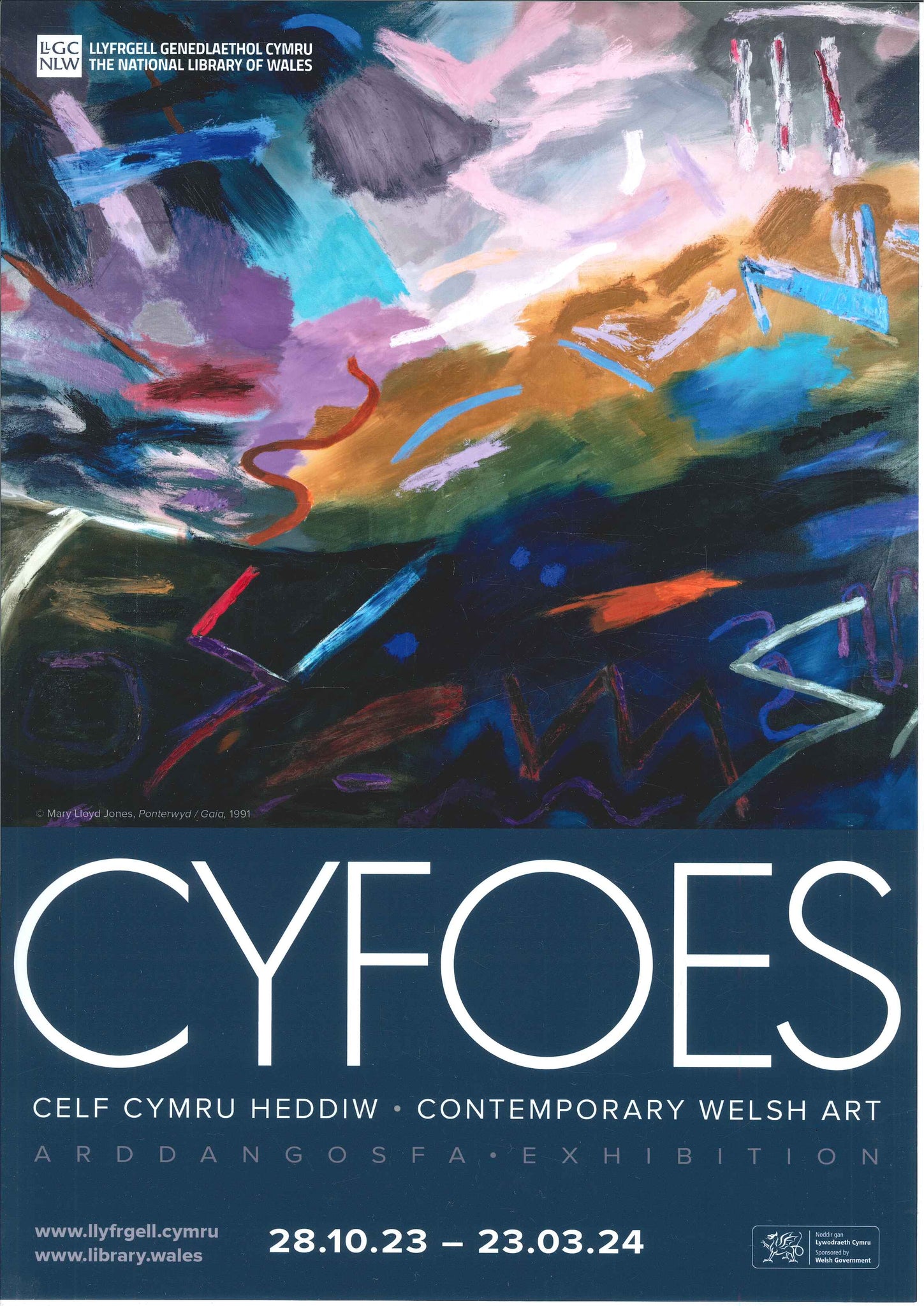 Poster Arddangosfa Gelf Gyfoes Gymreig 'Cyfoes'