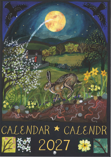 'Lleuadau Llawn' - Calendr 2027 gan Lizzie Spikes