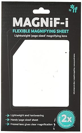 'Magnif-i Flexible Magnifying Sheet'- Chwyddwydr ystwyth maint tudalen