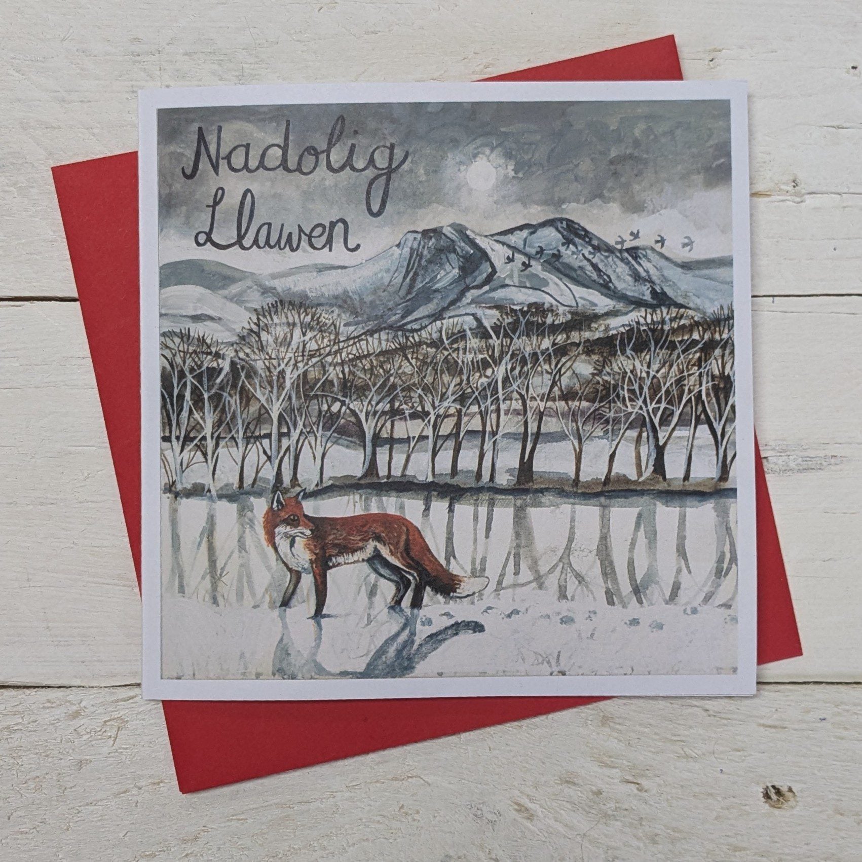 'Cader Idris Fox' Christmas Cards by Lizzie Spikes