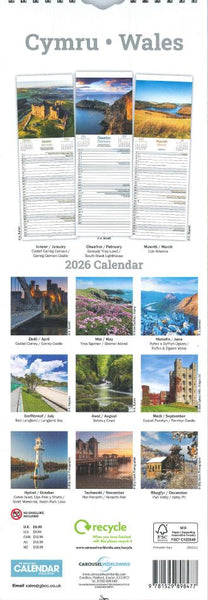 'Cymru/Wales' - 2026 Slim Calendar