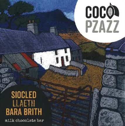 Bar Siocled Llaeth Bara Brith Coco Pzazz  - 'Fferm Cymraeg'