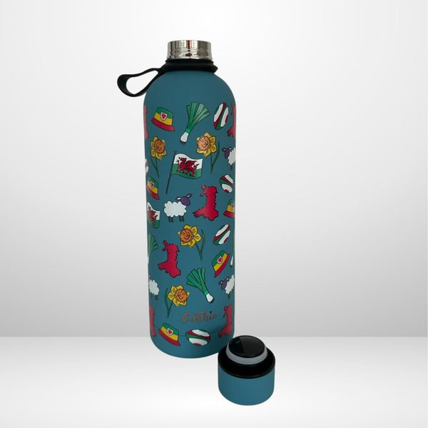 'Cwtchie' - Potel Ddŵr Thermol (Glas)