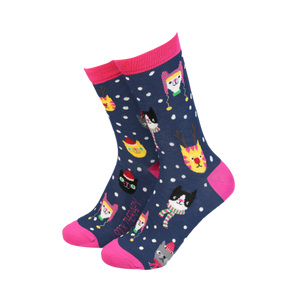 'Christmas Cats with Hats' Women's Socks