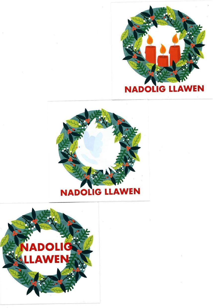 Pecyn o 6 Cerdyn Nadolig 'Torchau Nadolig' gan Cardiau Cardi