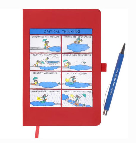 'Critical Thinking' - Grant Snider Notebook and Pen