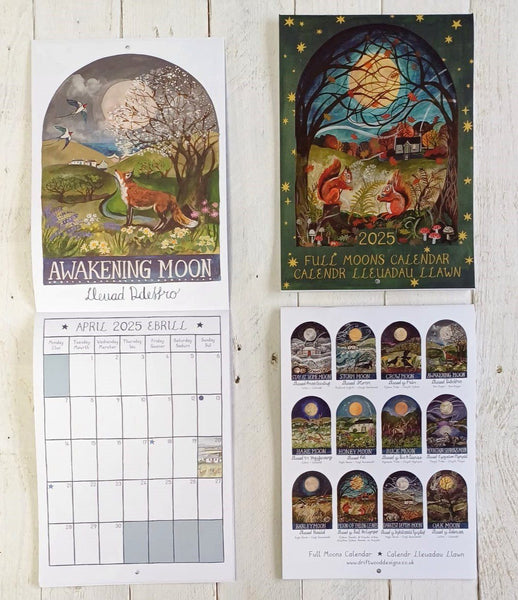 'Full Moons' 2025 calendar by Lizzie Spikes