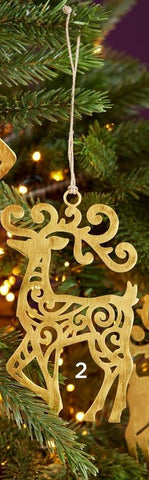 Gold Coloured 'Reindeer' Decoration