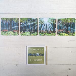 Set of four 'Springtime' Coasters by Lizzie Spikes