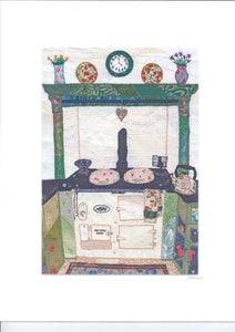 Print A4 'Heart of the Home/ Calon Cartref' o gyfres cyfyngedig gan Josie Russell