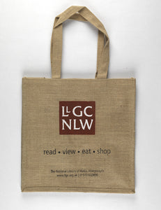 NLW Jute Shopping Bag|Bag Siopa Jiwt LlGC - National Library of Wales Online Shop / Siop Arlein Llyfrgell Genedlaethol Cymru