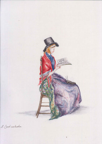 Print heb mownt 'Dull-Wisgoedd Cymru Lady Llanover, 1834 Rhif 10'