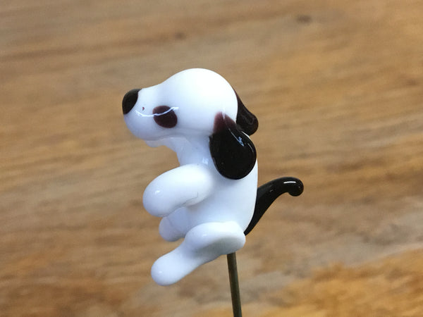 Handmade Glass Lapel Pin - 'Dog'