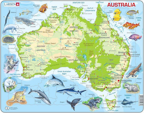 Map o Awstralia - Pos jig-so