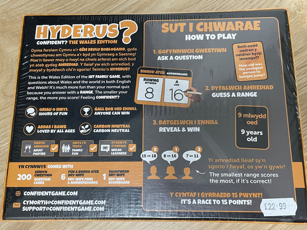 Hyderus? Confident? - A Bilingual Family Quiz Game about Wales