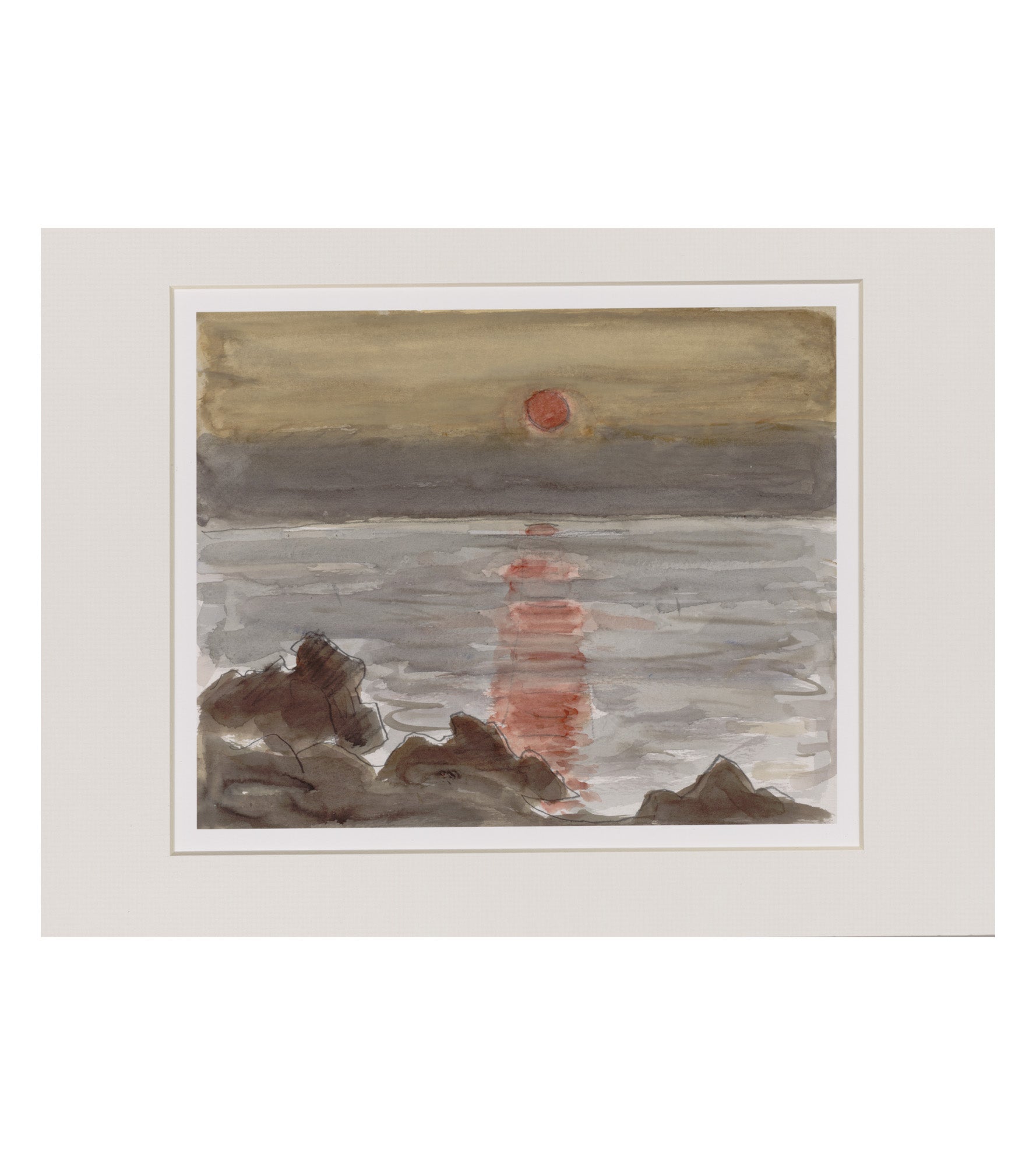 'Sunset, Barclodiad Y Gawres' - Sir Kyffin Williams Print