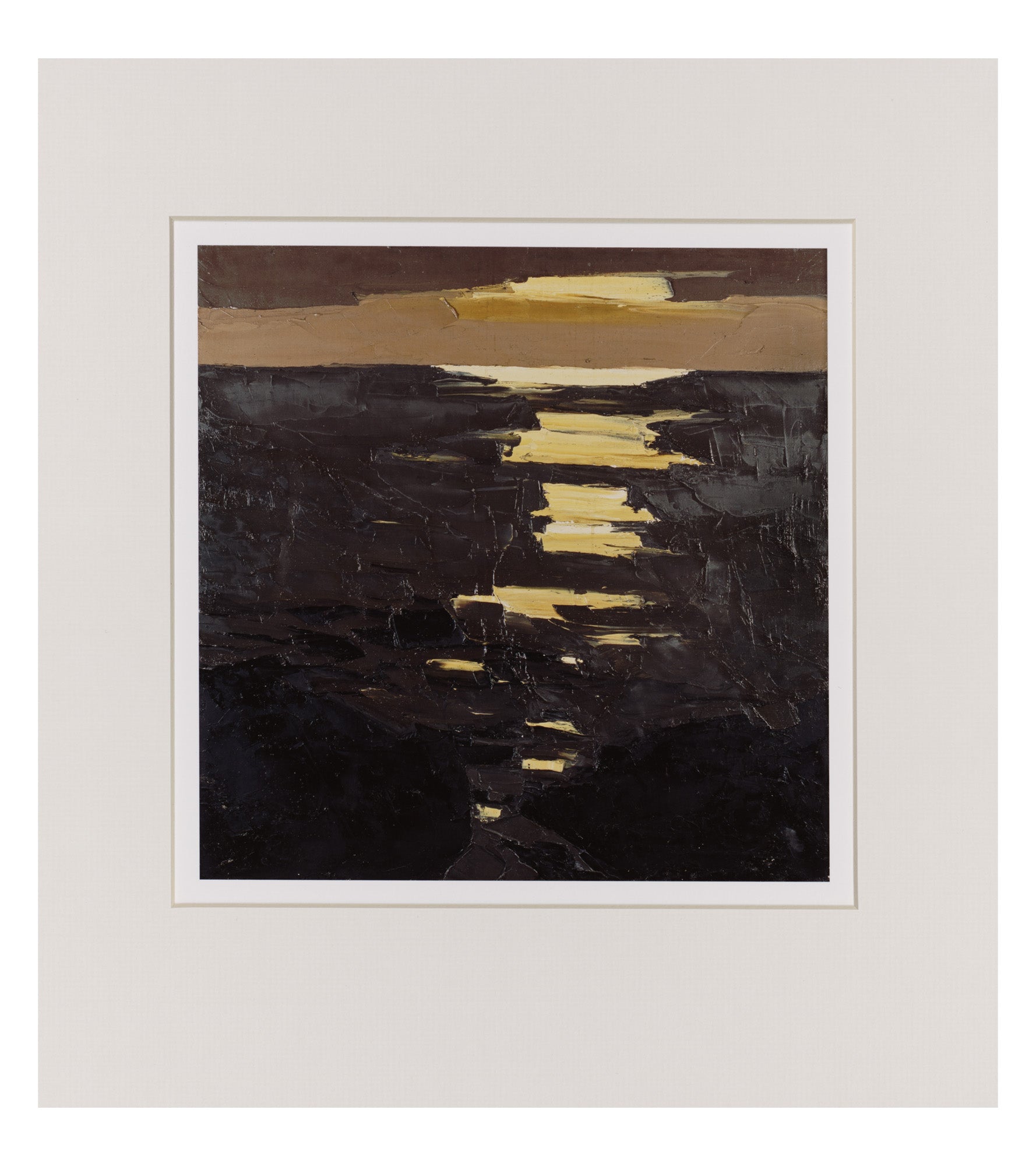 Coastal Sunset - Sir Kyffin Williams print sgwâr