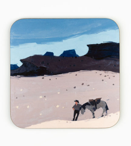Man and Horse in Desert - Mat Diod Syr Kyffin Williams