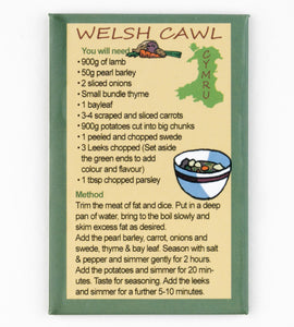 Welsh Cawl recipe fridge magnet