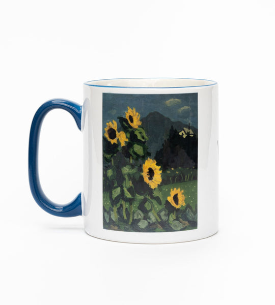 Sunflowers with mountains beyond - Sir Kyffin WIlliams Mug