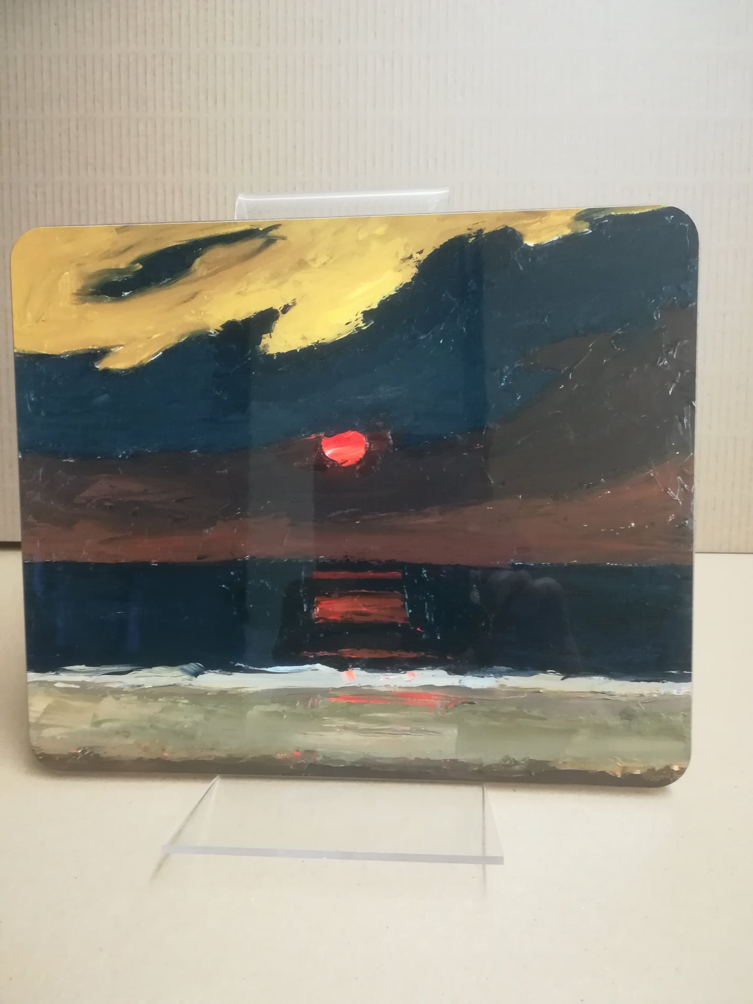 Sunset over Anglesey - Mat Bwrdd Syr Kyffin Williams